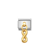 Nomination COMPOSABLE CLASSIC CHARMS Edelstahl und 18k gold (10_Unendliche)